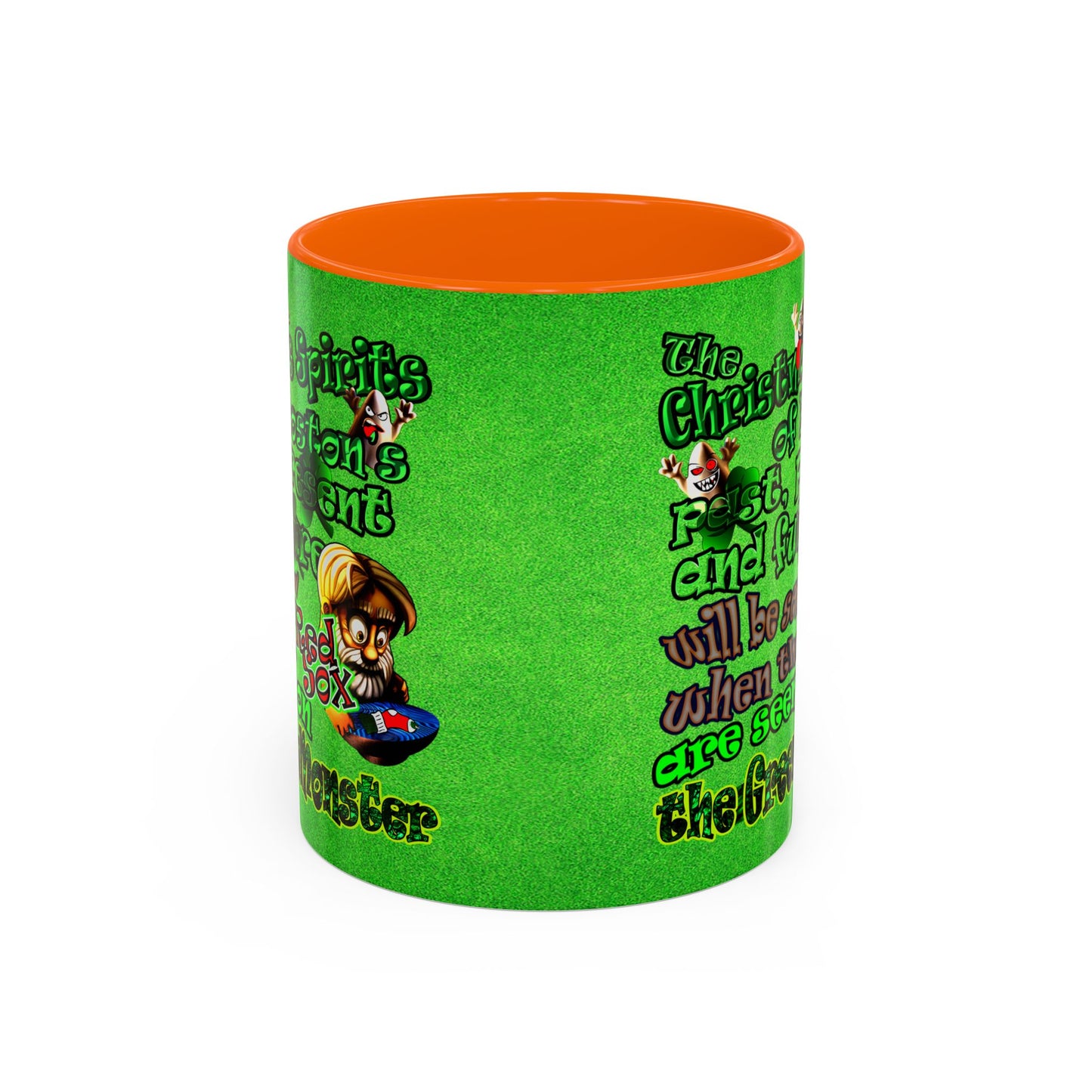 christmas spirits of boston - Accent Mug (green turf)