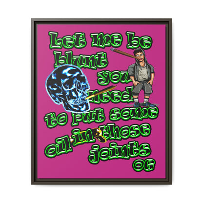 og - framed canvas art (pink)