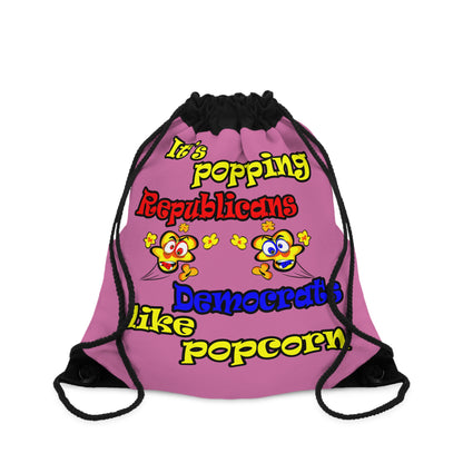 popping like popcorn - Drawstring Bag (light pink)
