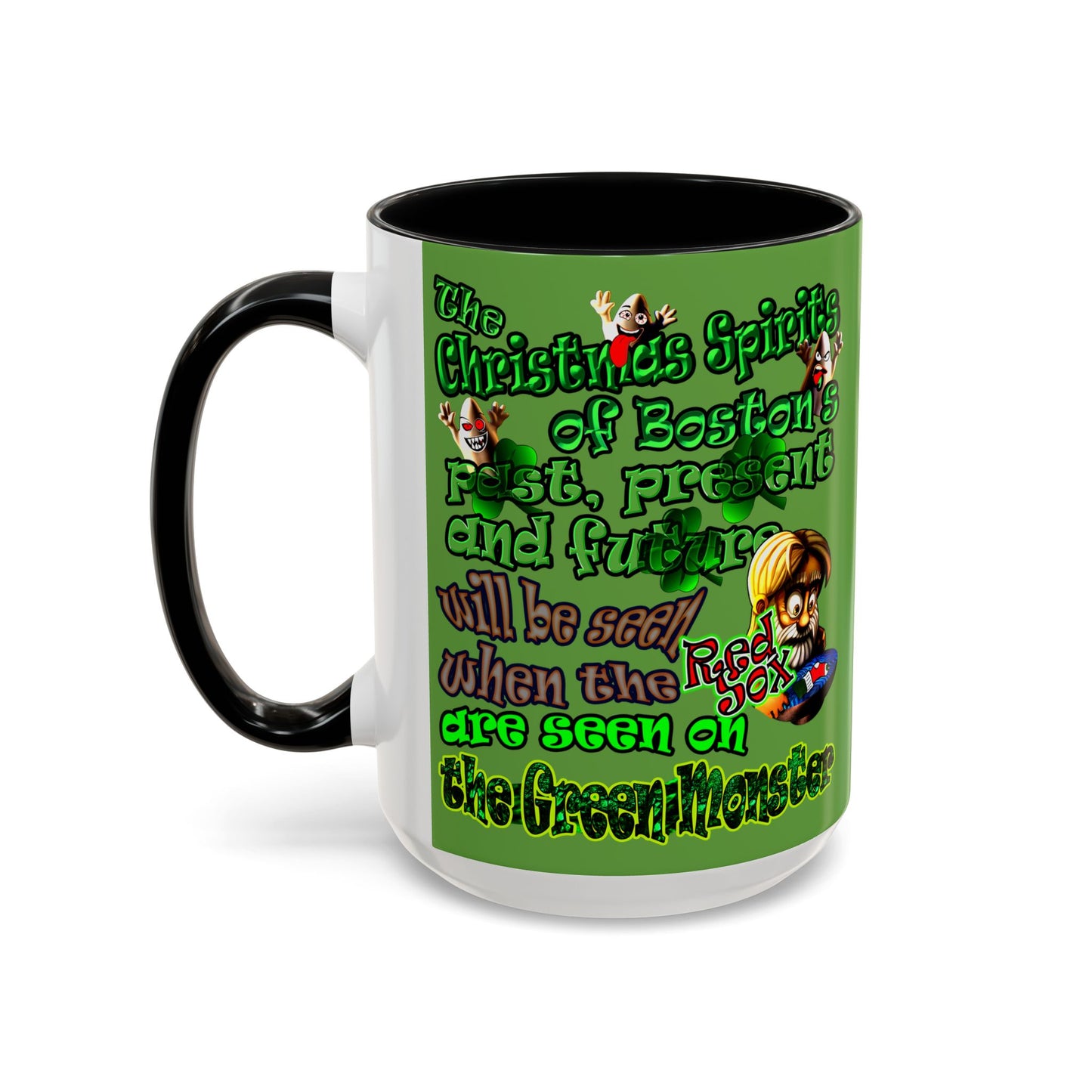 christmas spirits of boston - Accent Mug (green)