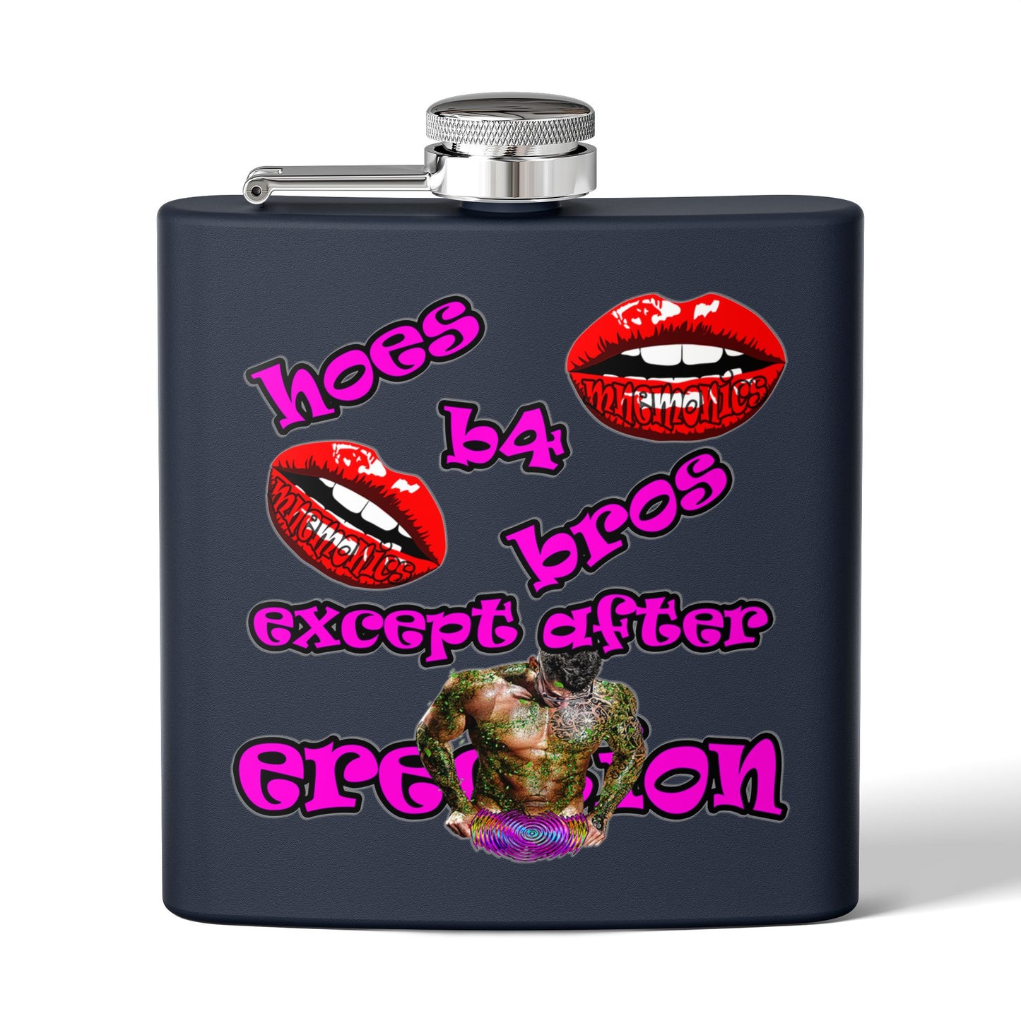 hoes b4 bros - Stainless Steel Flask