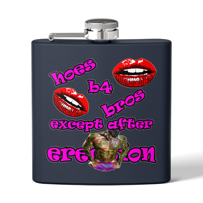 hoes b4 bros - Stainless Steel Flask