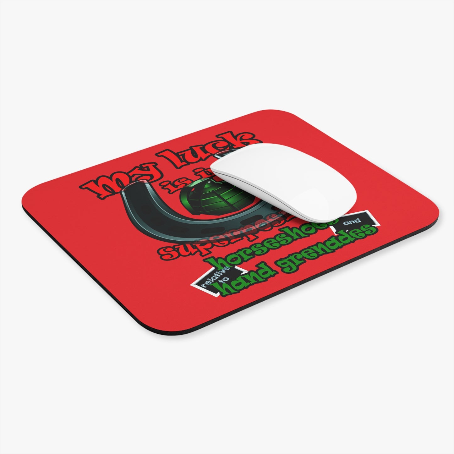 my luck - Mouse Pad (Rectangle) (red)