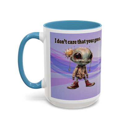 I don't care that your grey - Accent Mug (light blue-pink wave)