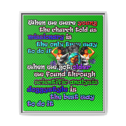 doggystyle - framed canvas art (logo green)