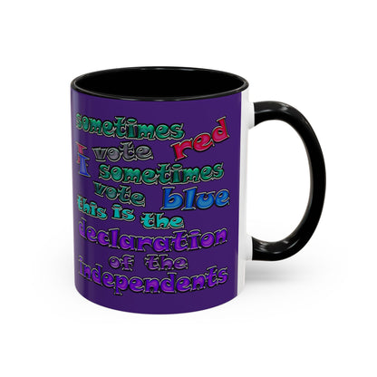declaration of the independents - Accent Mug (purple)