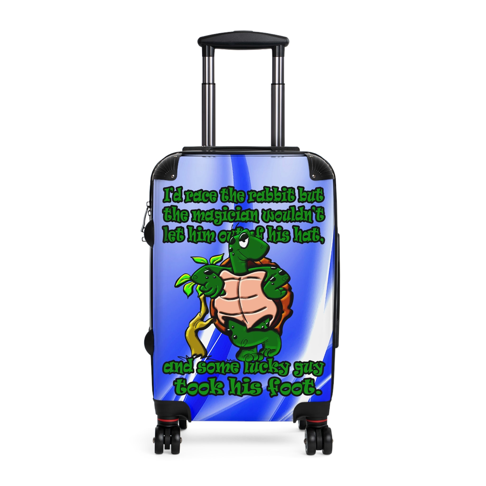 turtle race - Suitcase (blue-white wave)