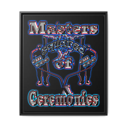 em cee squared - framed canvas art (black)