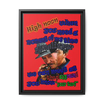 high noon - framed canvas art (red)