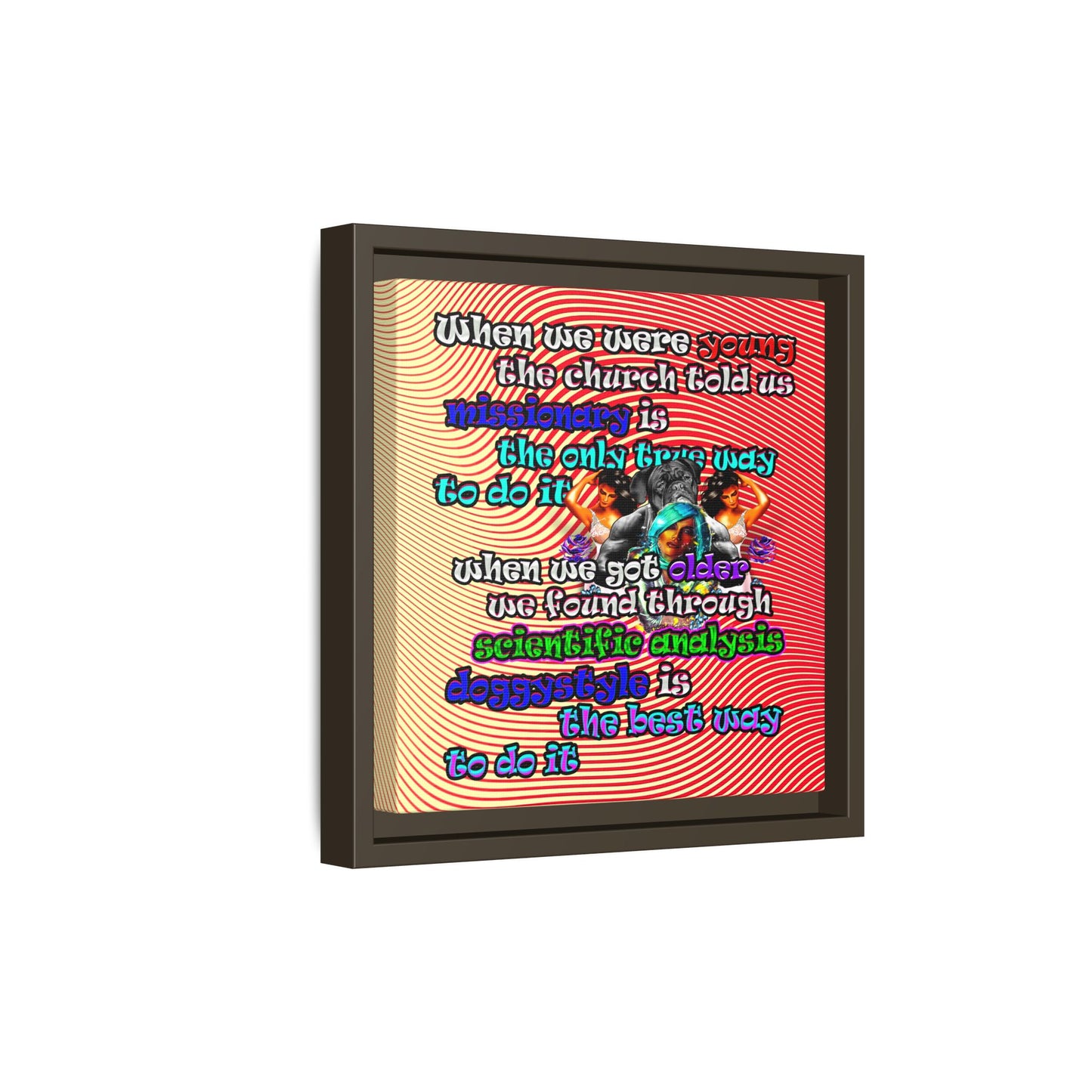 doggystyle - framed canvas art (yellow-orange wave)