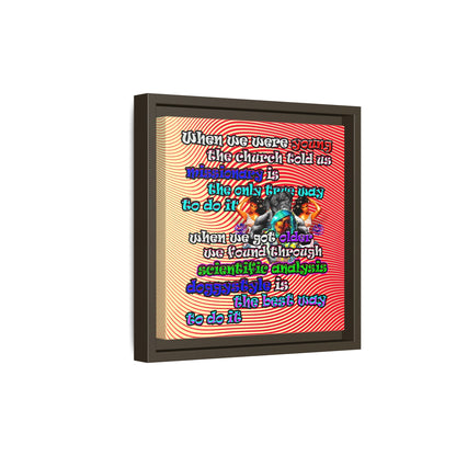 doggystyle - framed canvas art (yellow-orange wave)