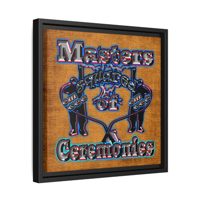 em cee squared - framed canvas art (brown papyrus)
