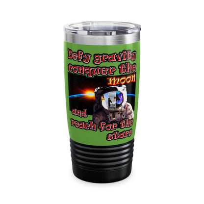 defy conquer reach - Ringneck Tumbler, 20oz (green)