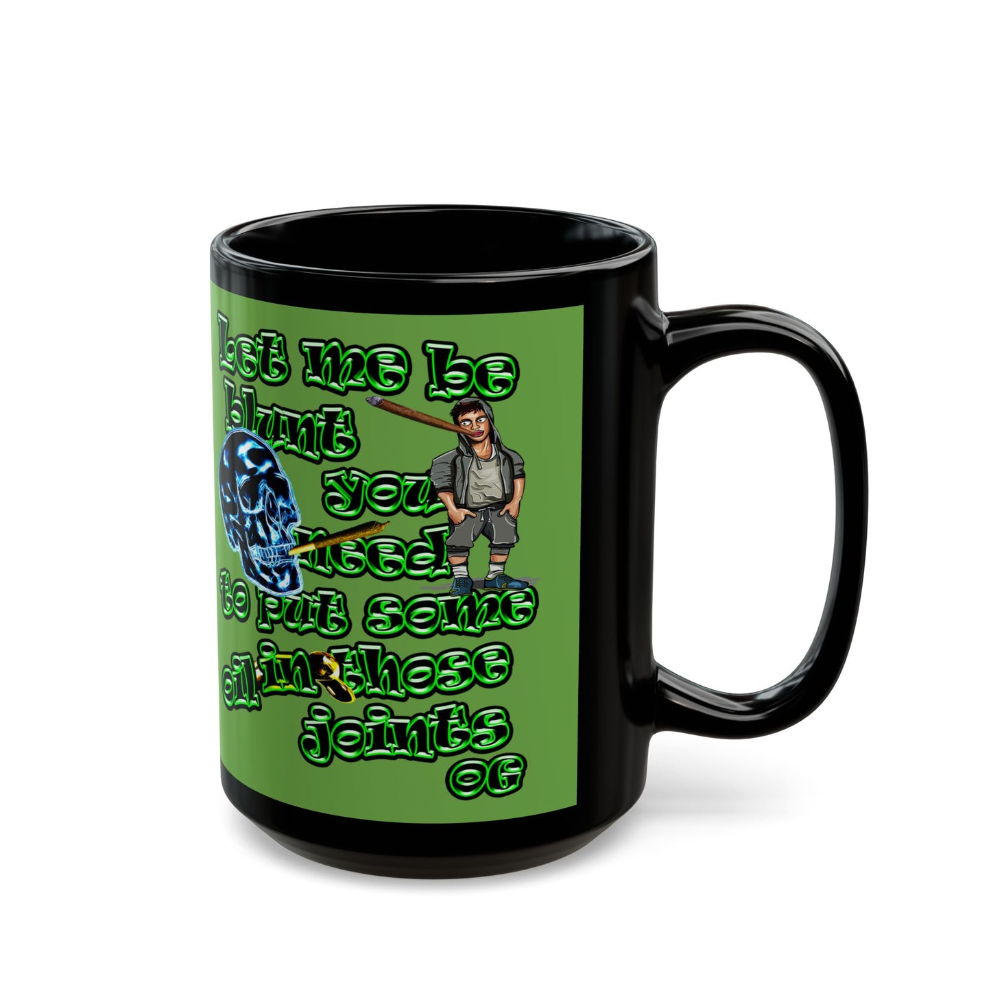 og - Black Mug (green)