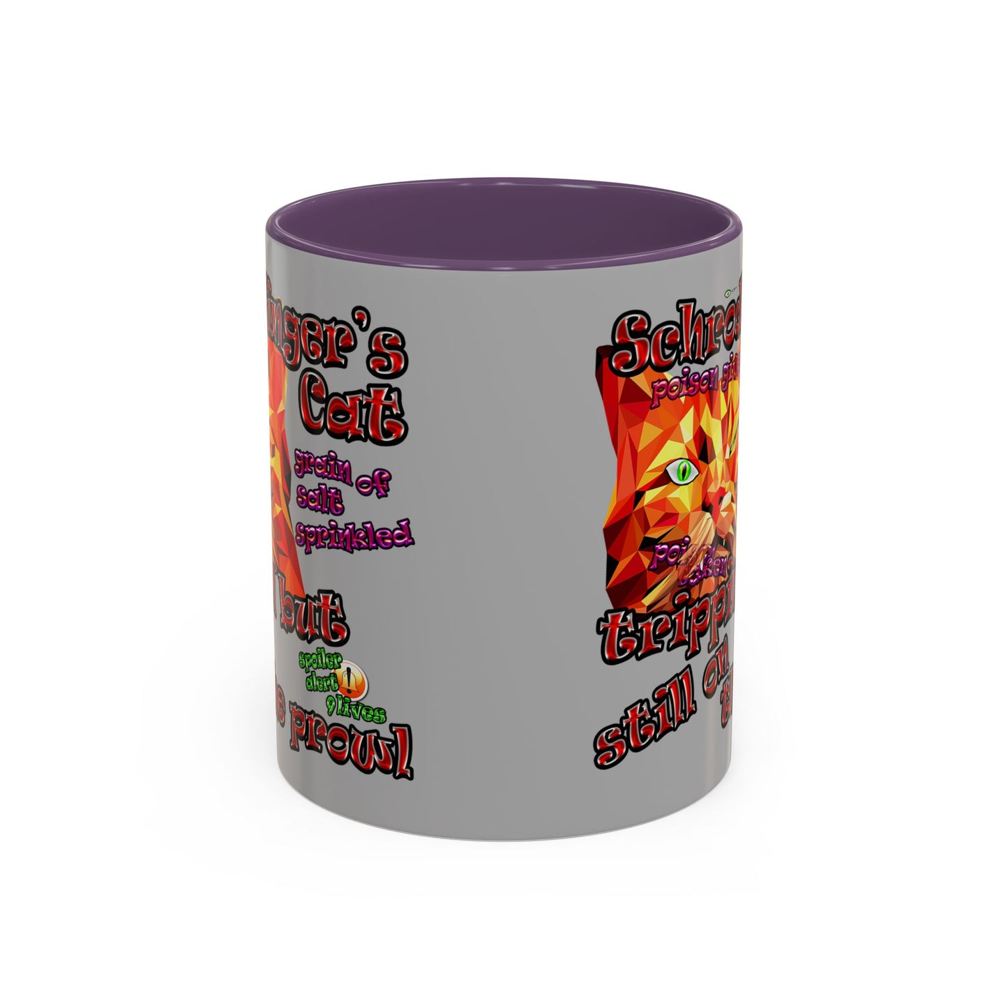 schrodinger's cat - Accent Mug (light grey)