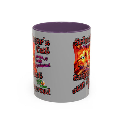 schrodinger's cat - Accent Mug (light grey)