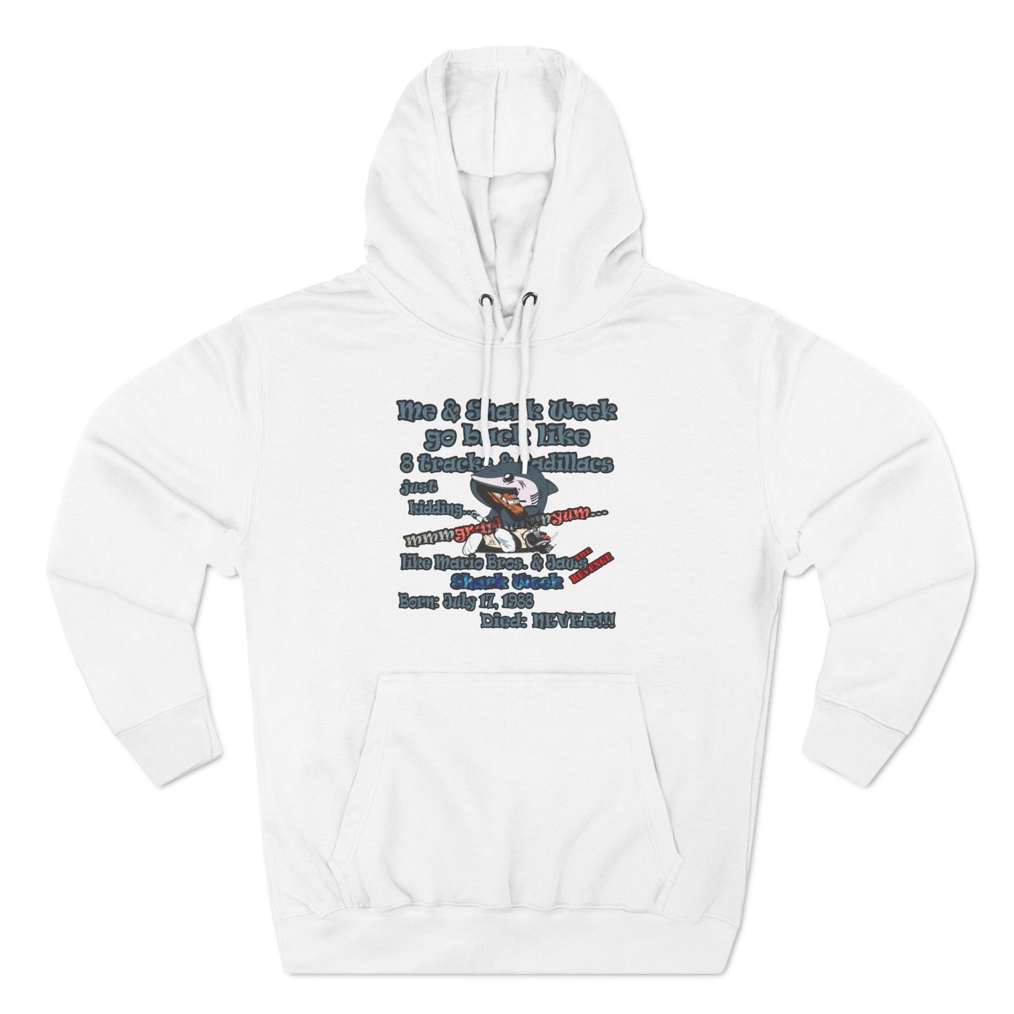 shark week - Three-Panel Fleece Hoodie