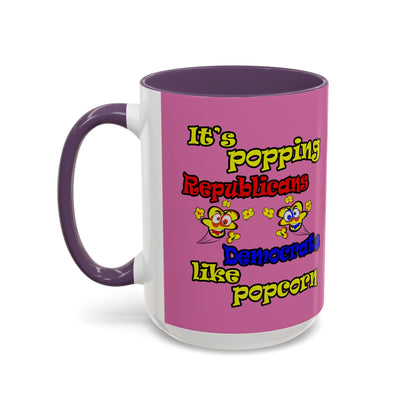 popping like popcorn - Accent Mug (light pink)