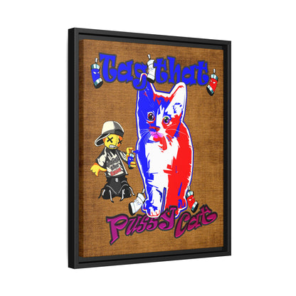 tag that - framed canvas art (brown papyrus)