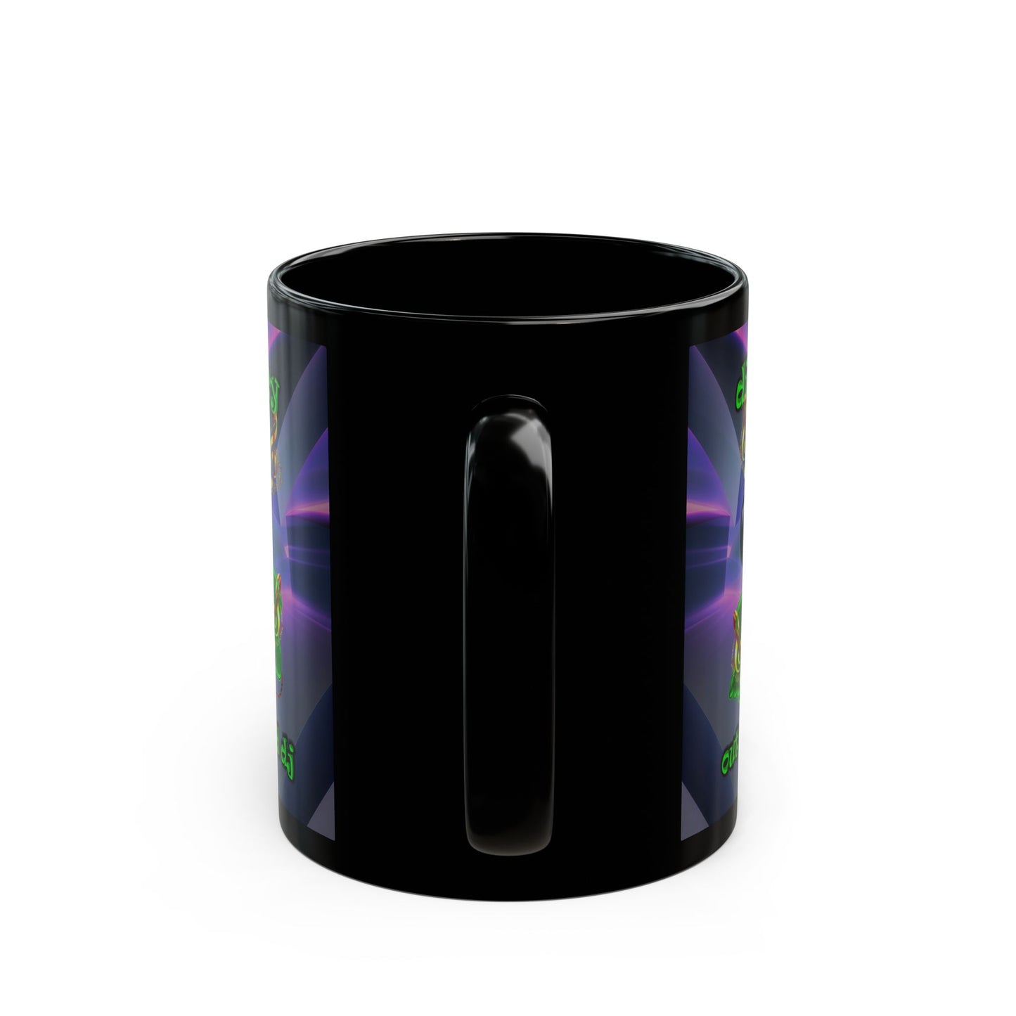 disc jockey - Black Mug (grey-pink wave)