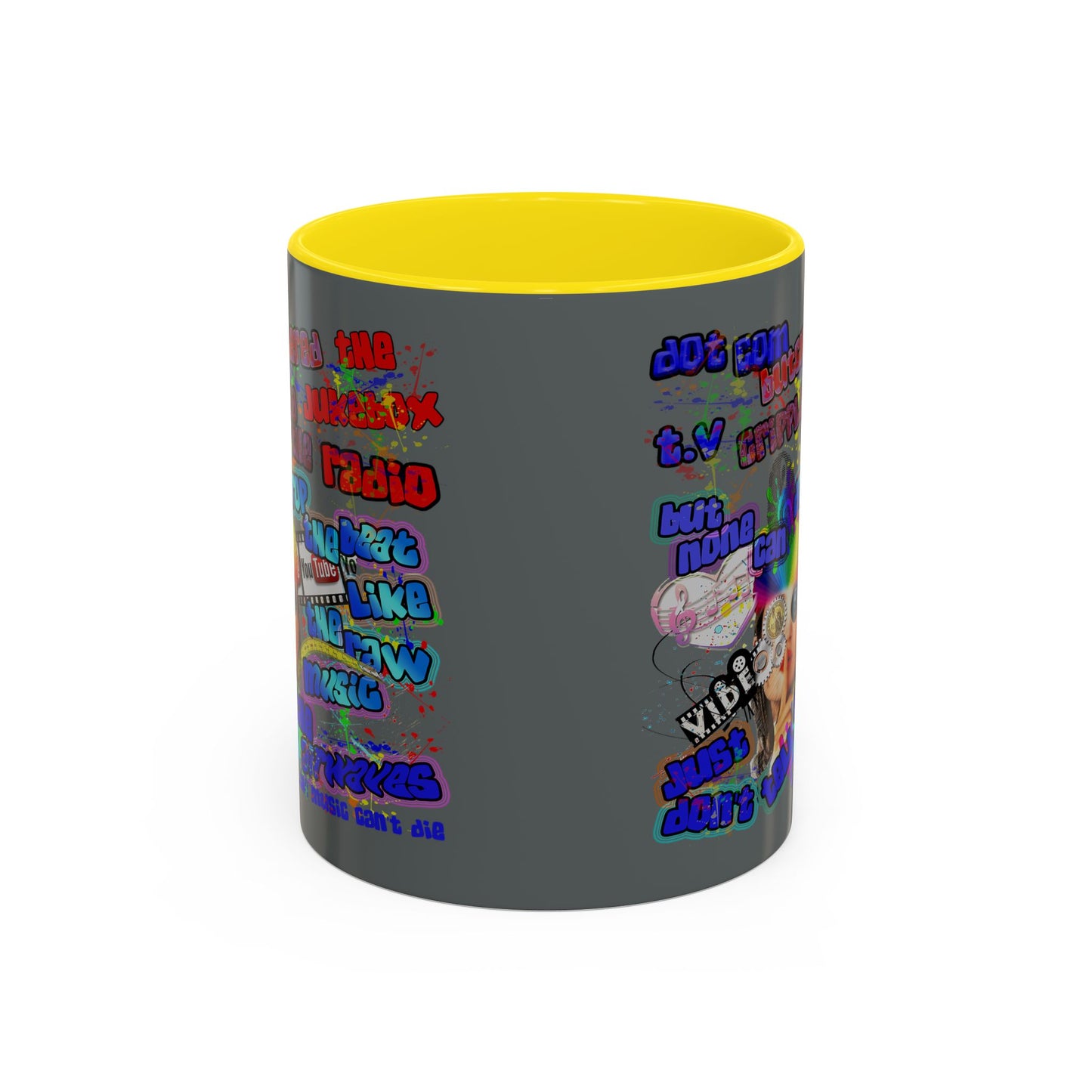 drop the beat - Accent Mug (dark grey)