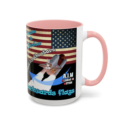 shoot for the stars - Accent Mug (black)
