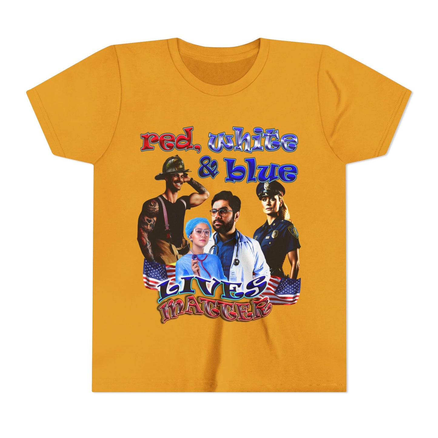 rw&b lives matter - Youth Short Sleeve Tee