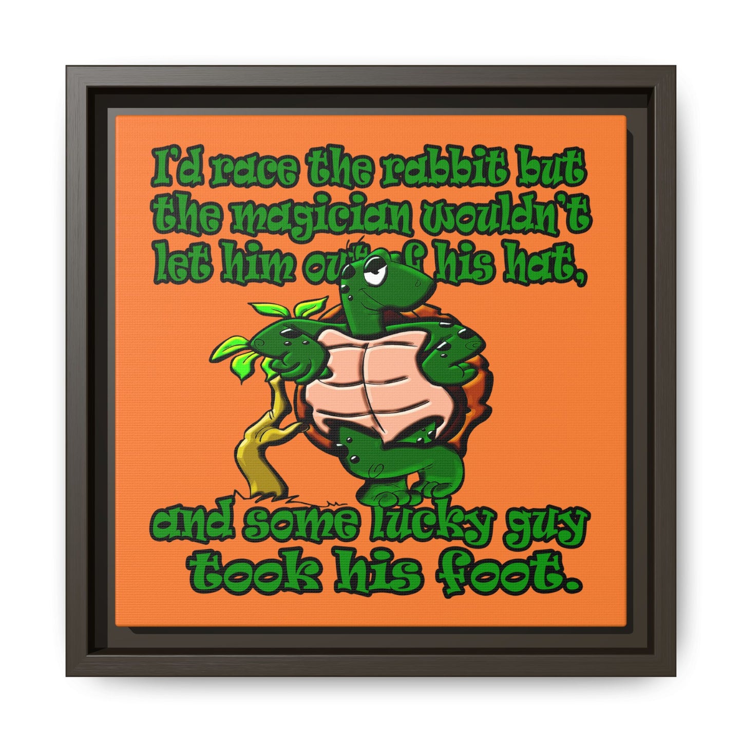 turtle race - framed canvas art (crusta)