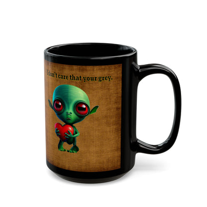 I don't care that your grey - Black Mug (brown papyrus)