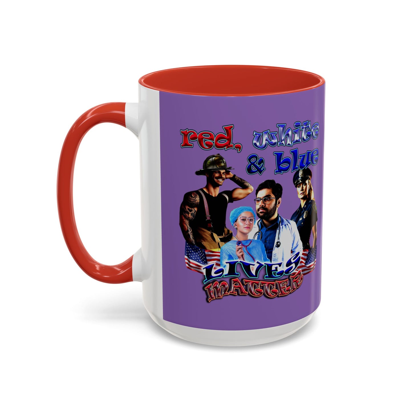 rw&b lives matter - Accent Mug (light purple)