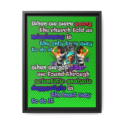 doggystyle - framed canvas art (logo green)