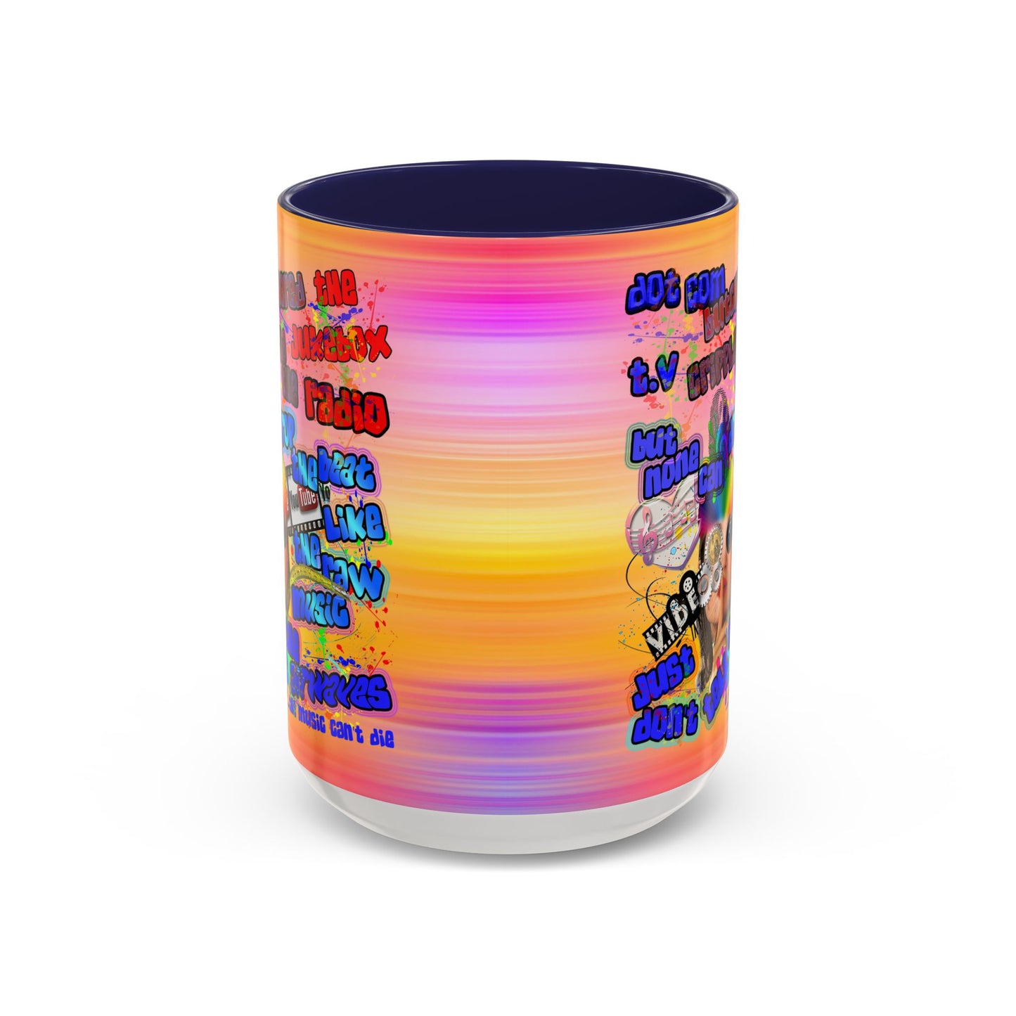 drop the beat - Accent Mug (color blur)