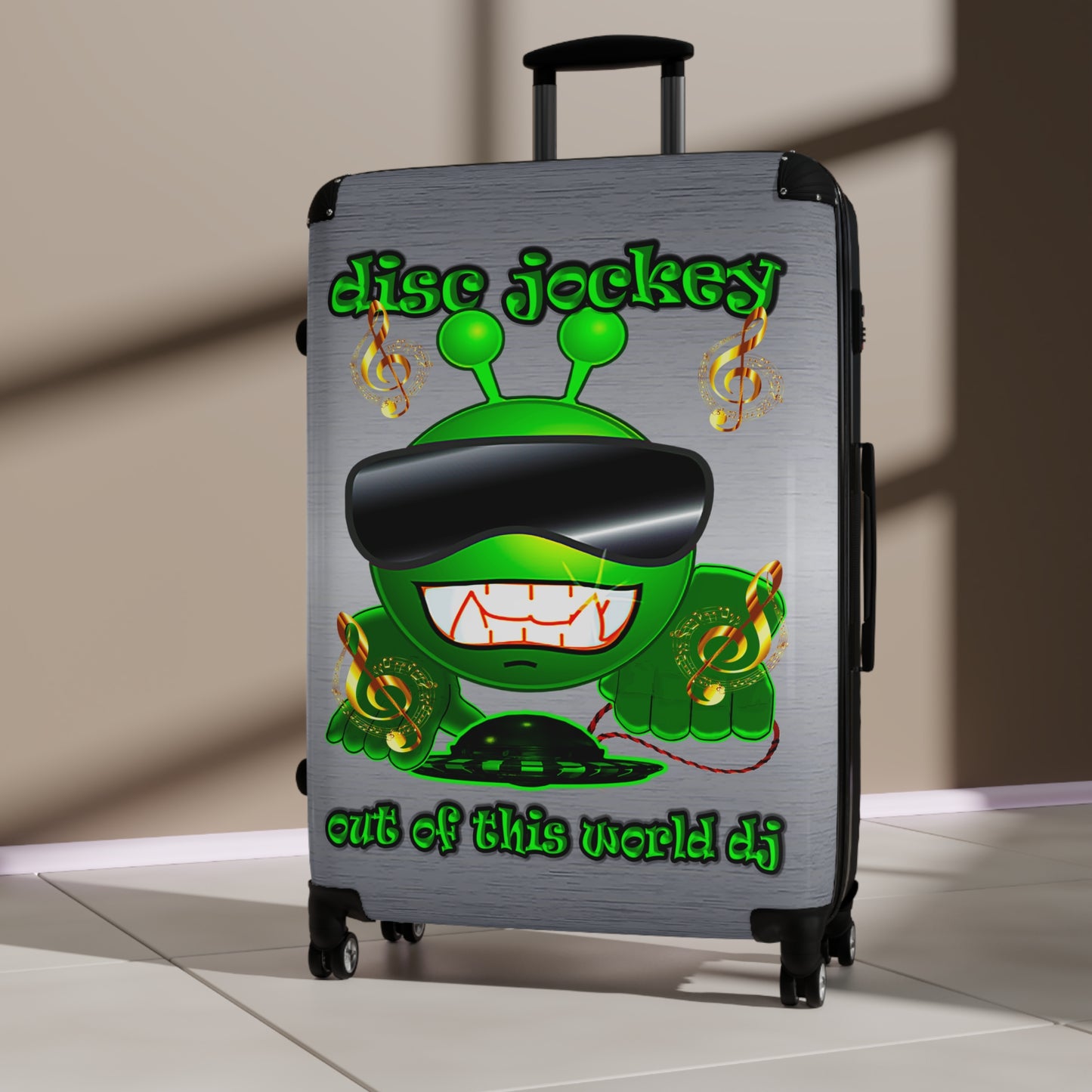 disc jockey - Suitcase (brushed nickel)