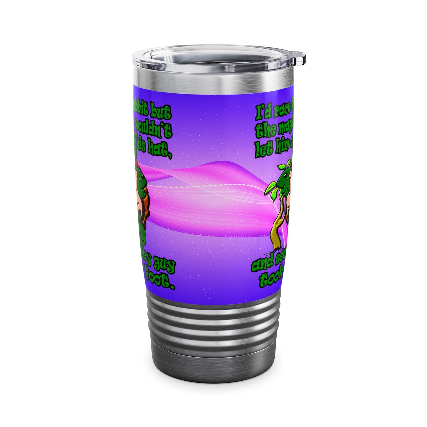 turtle race - Ringneck Tumbler, 20oz (purple-pink wave)