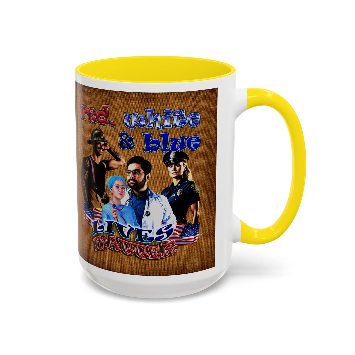 rw&b lives matter - Accent Mug (brown papyrus)