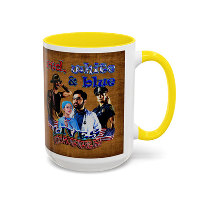 rw&b lives matter - Accent Mug (brown papyrus)