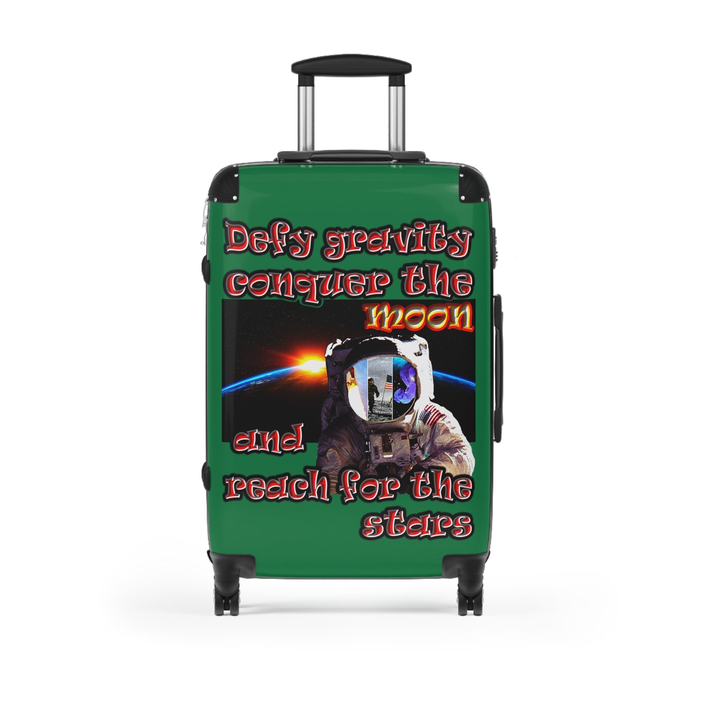 defy conquer reach - Suitcase (dark green)