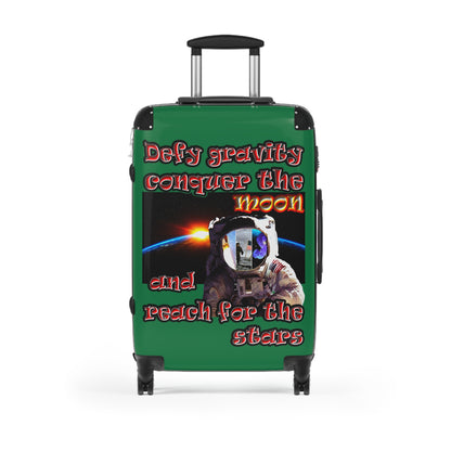 defy conquer reach - Suitcase (dark green)