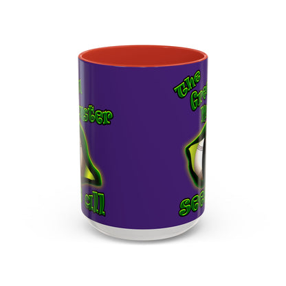 green monster - Accent Mug (purple)