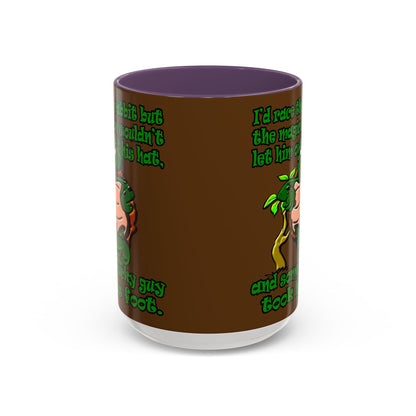 turtle race - Accent Mug (brown)