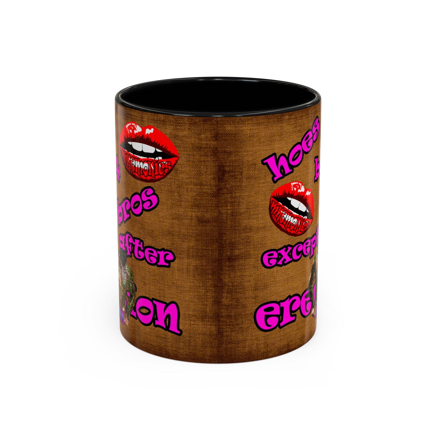 hoes b4 bros - Accent Mug (brown papyrus)