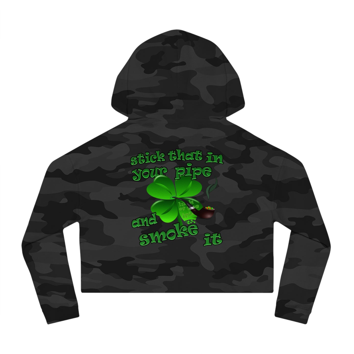 celtics logo - Women’s Cropped Hooded Sweatshirt