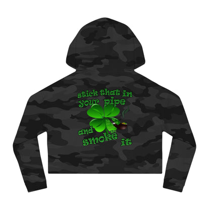 celtics logo - Women’s Cropped Hooded Sweatshirt