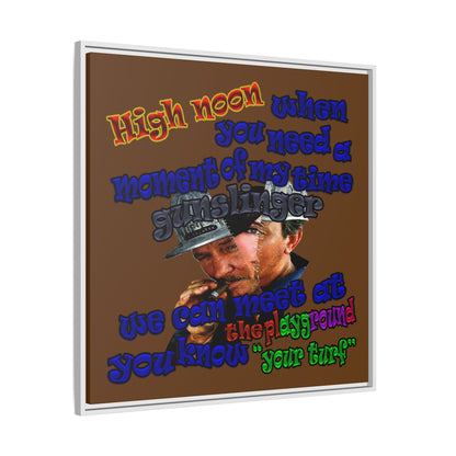 high noon - framed canvas art (brown)
