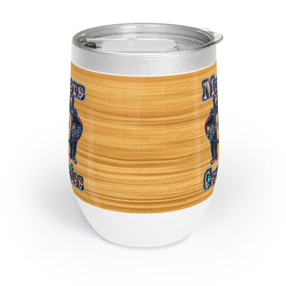 em cee squared - Chill Wine Tumbler (butterscotch wood finish)