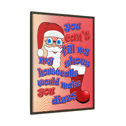 santa's shoes - framed canvas art (yellow-orange wave)
