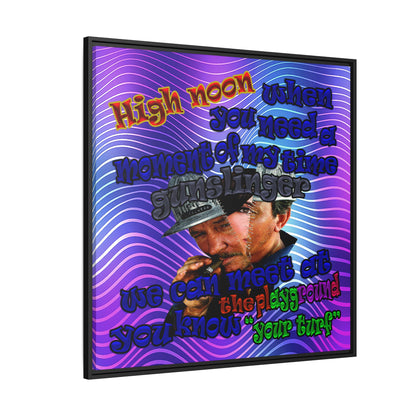 high noon - framed canvas art (purple wave)