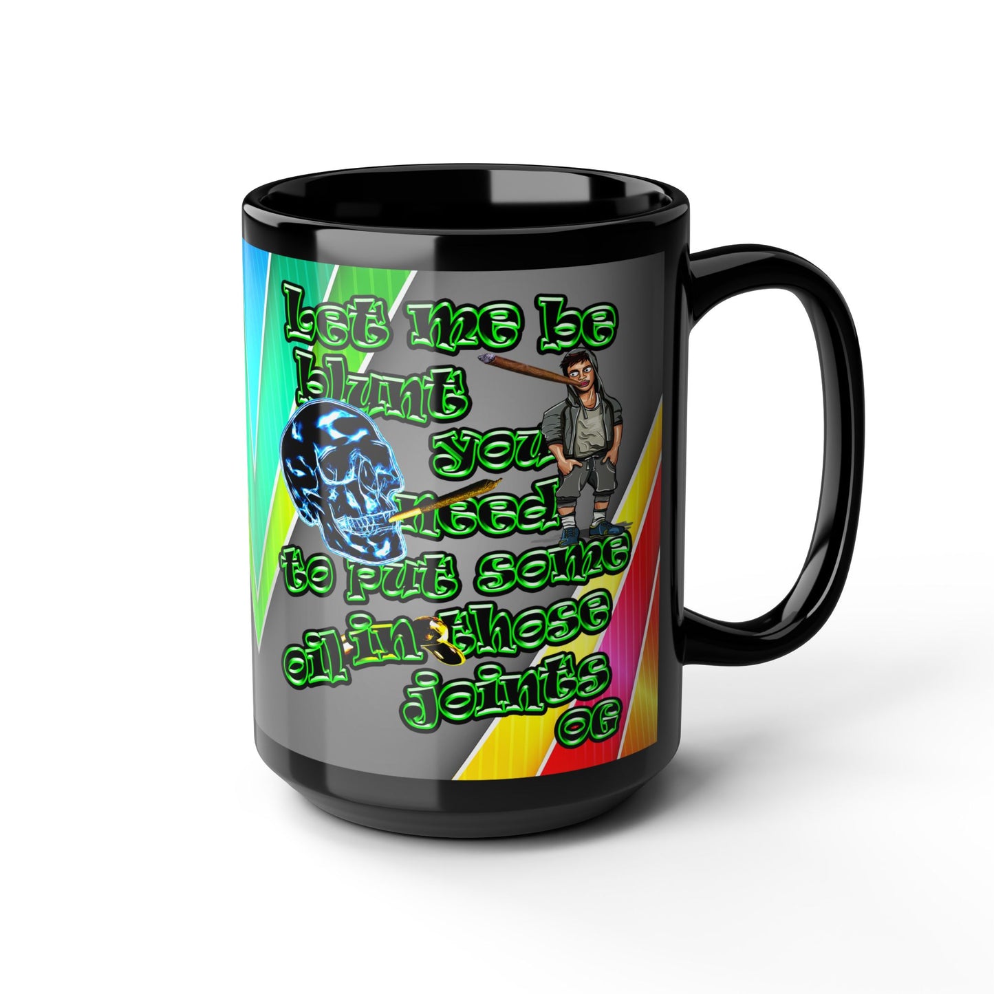 og - Black Mug (rainbow split)