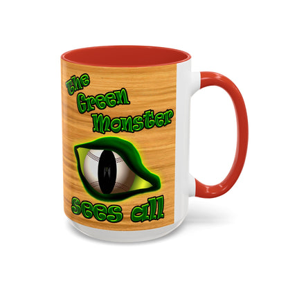 green monster - Accent Mug (butterscotch wood finish)