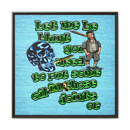 og - framed canvas art (faded blue)